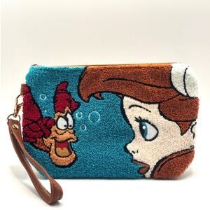 Disney Little Mermaid Wristlet, Coin Purse, Wallet, Embroidery & Vegan Leather